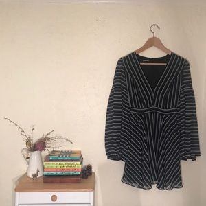 Striped long sleeve Bebe dress